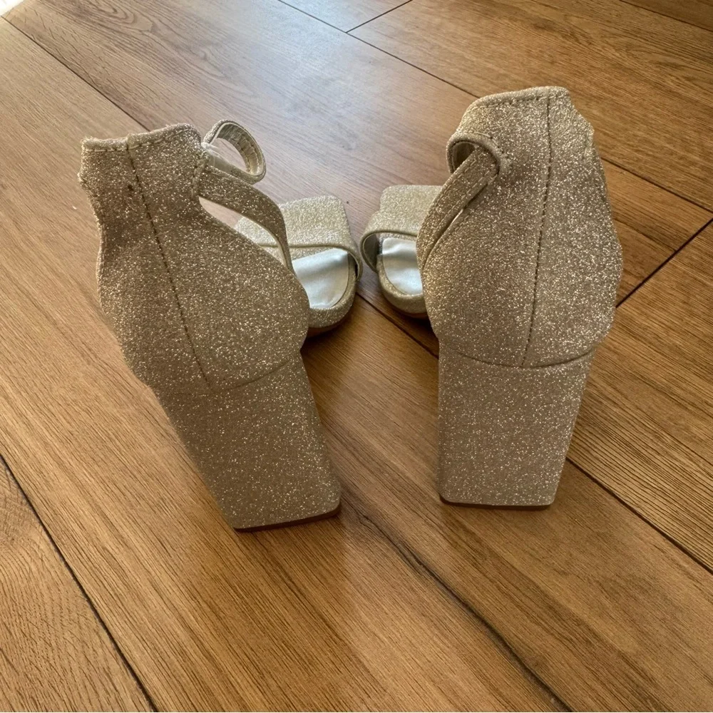 DREAM PAIRS High Heels Chunky Block Square Toe Elegant Open Toe Heel 7.5